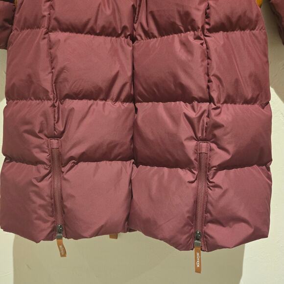 Wanakome Canada Calypso Burgundy Long Quilted Winter Down Coat - Size Med - Picture 11 of 16